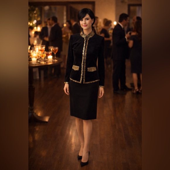 Michael Kors Black Velvet Jacket w/ Sequins ~ NWT - Picture 11 of 16